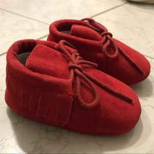 Adorable Suede Fringe Moccasins